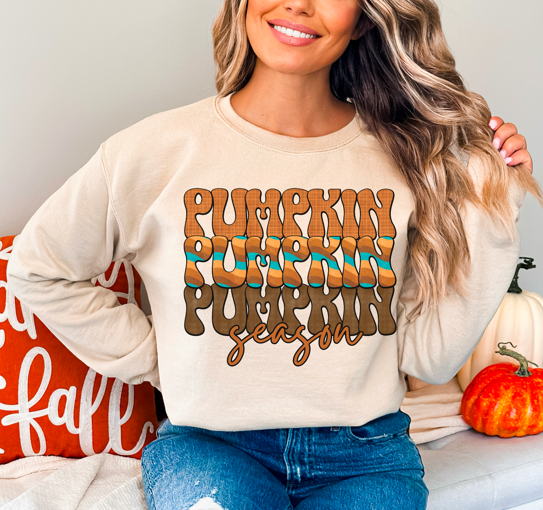 Pumpkin Season Orange Stacked DTF Print