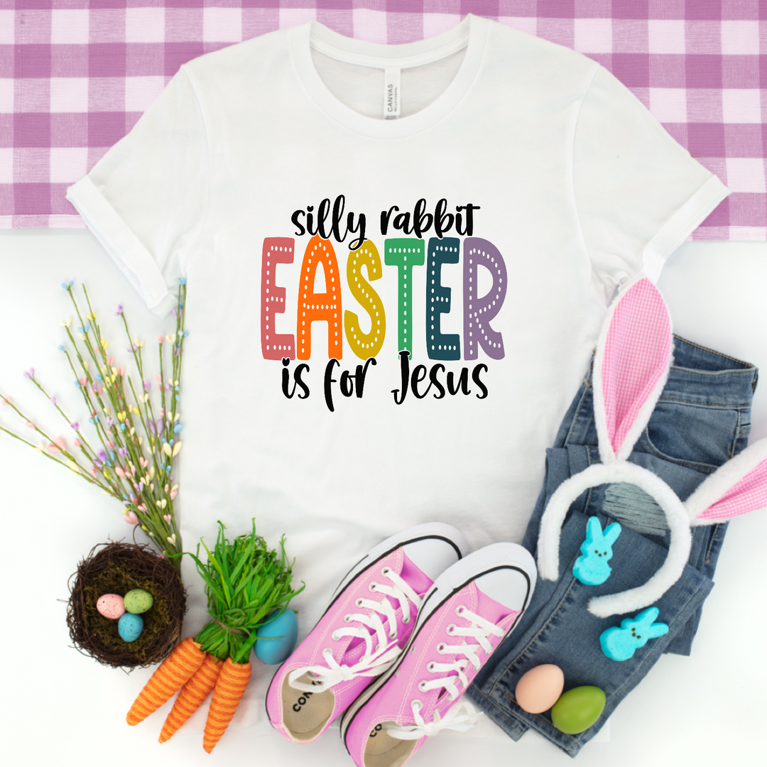 Silly Rabbit Easter Is For Jesus DTF Print