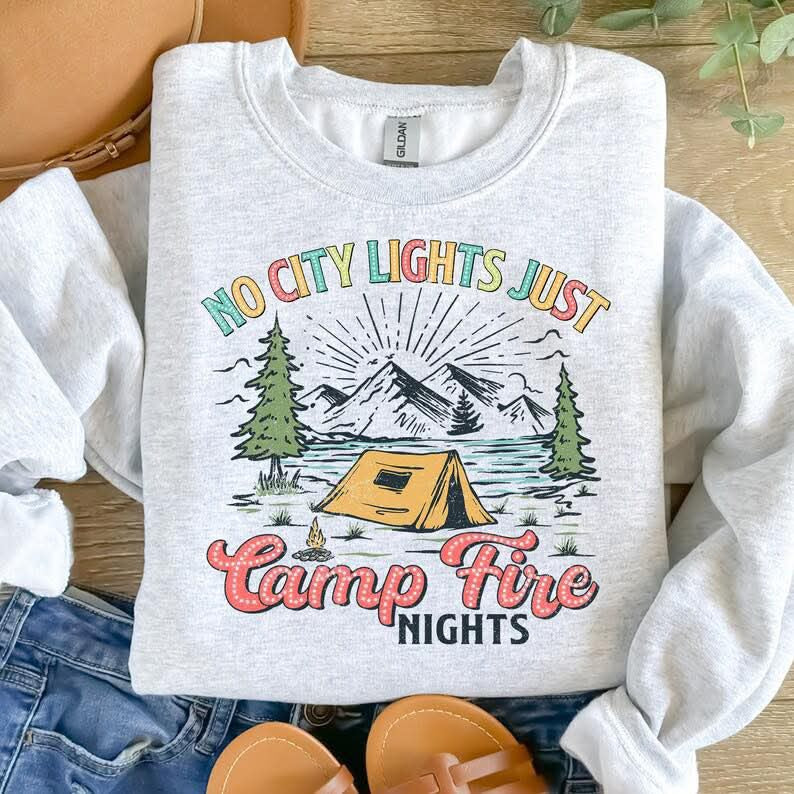 Campfire Lights DTF Print