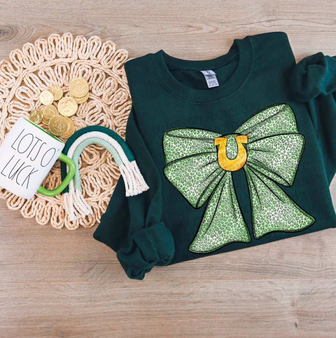 Horseshoe Bow FOREST GREEN Sweatshirt