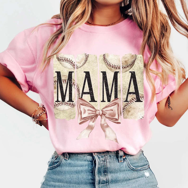 Brushstroke Baseball Mama DTF Print