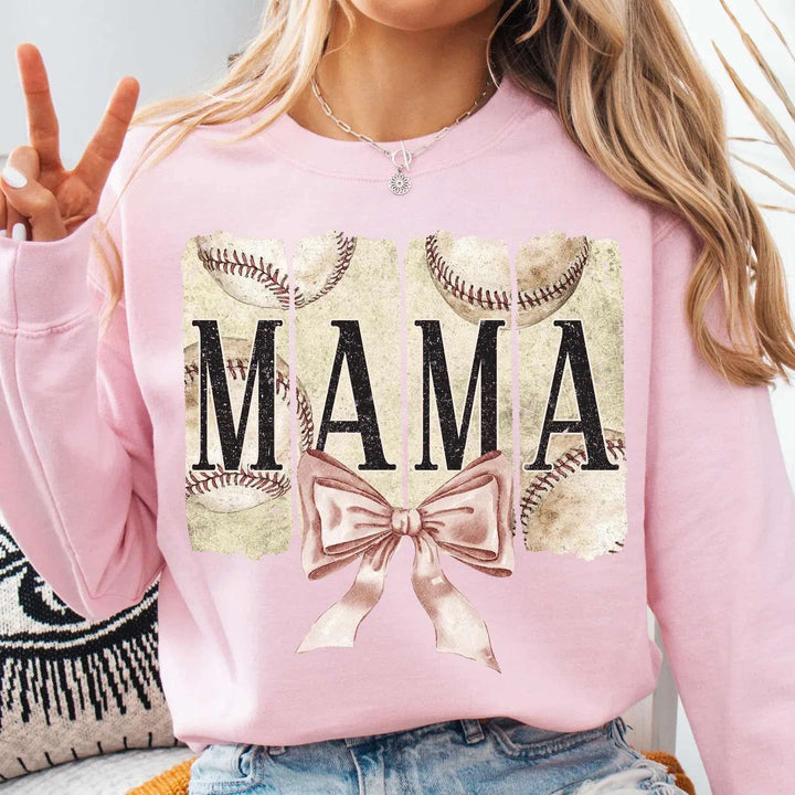 Brushstroke Baseball Mama DTF Print