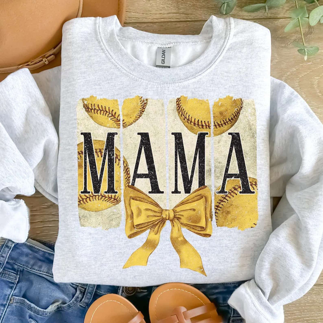 Brushstroke Softball Mama DTF Print