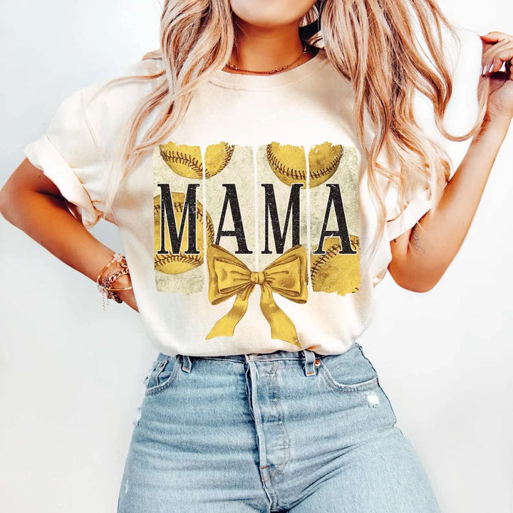 Brushstroke Softball Mama DTF Print