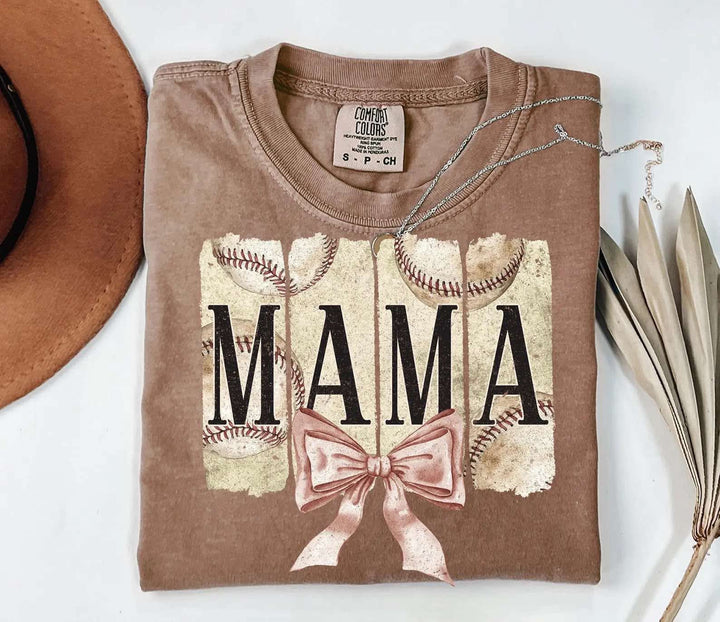 Brushstroke Baseball Mama DTF Print