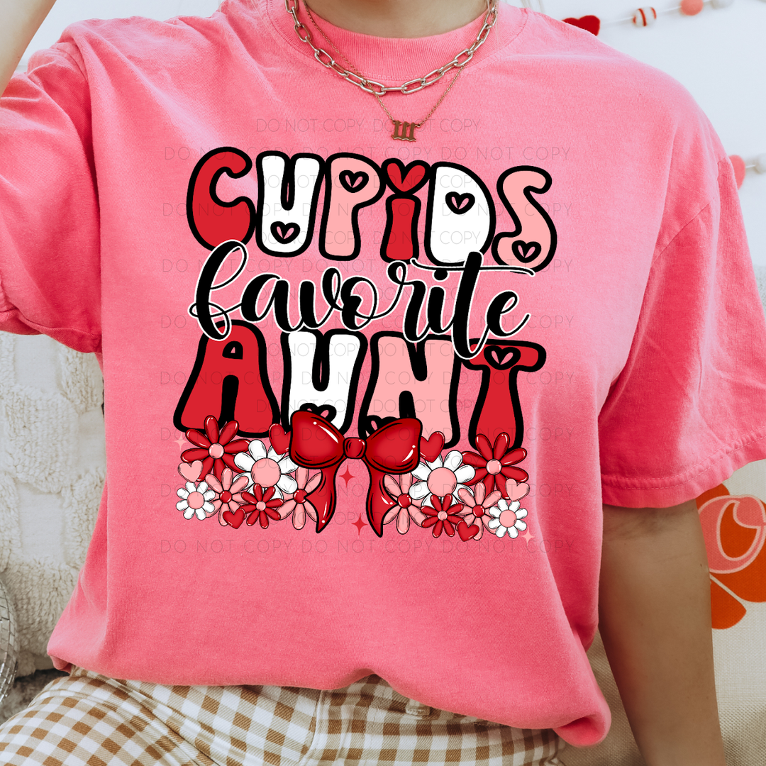 Cupids Favorite Aunt DTF Print