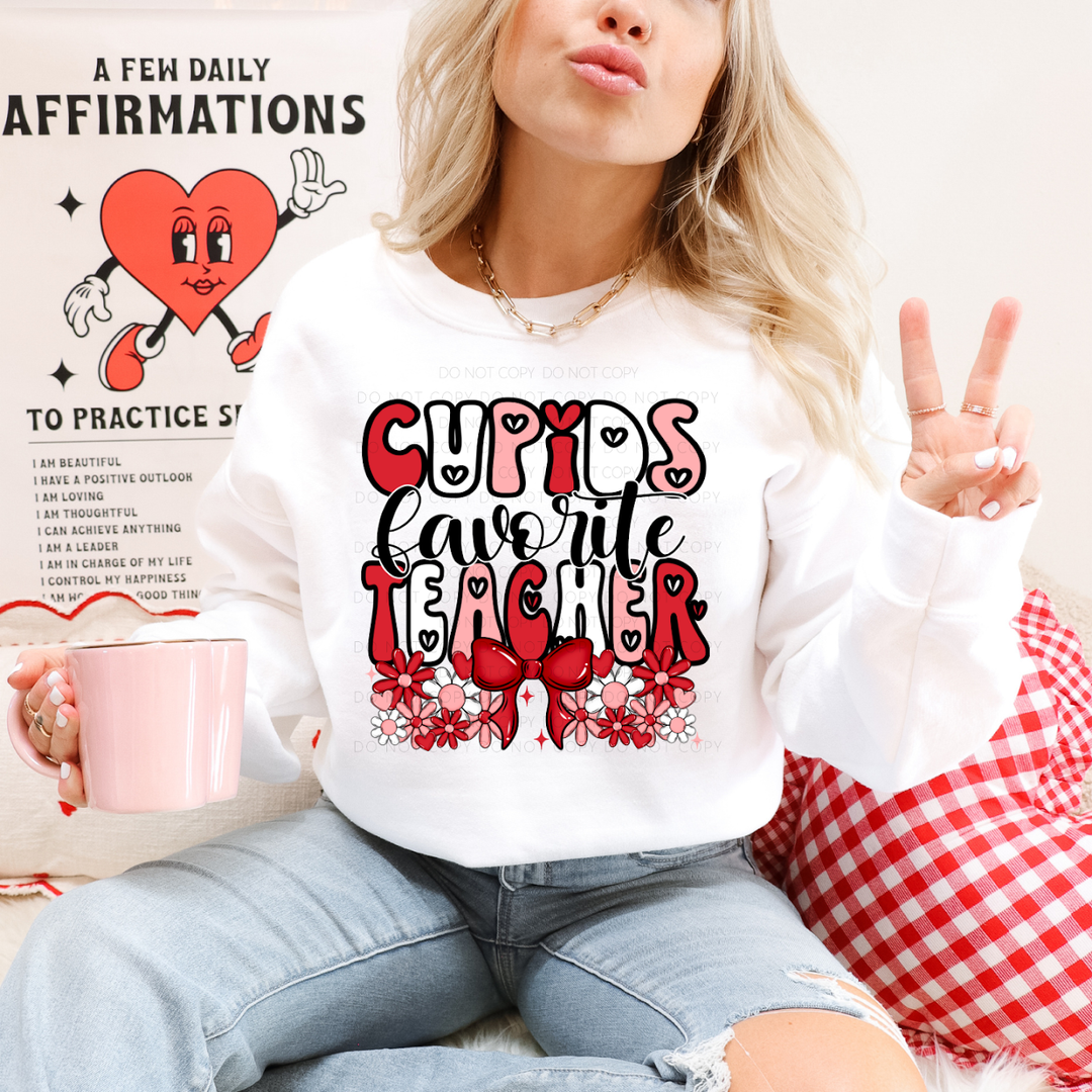 Cupids Favorite Teacher DTF Print