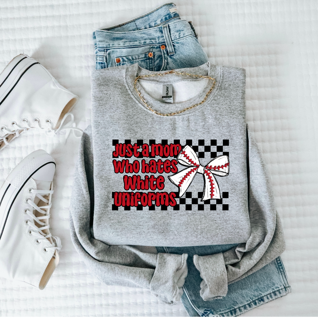 Just A Mom Who Hates White Uniforms DTF Print
