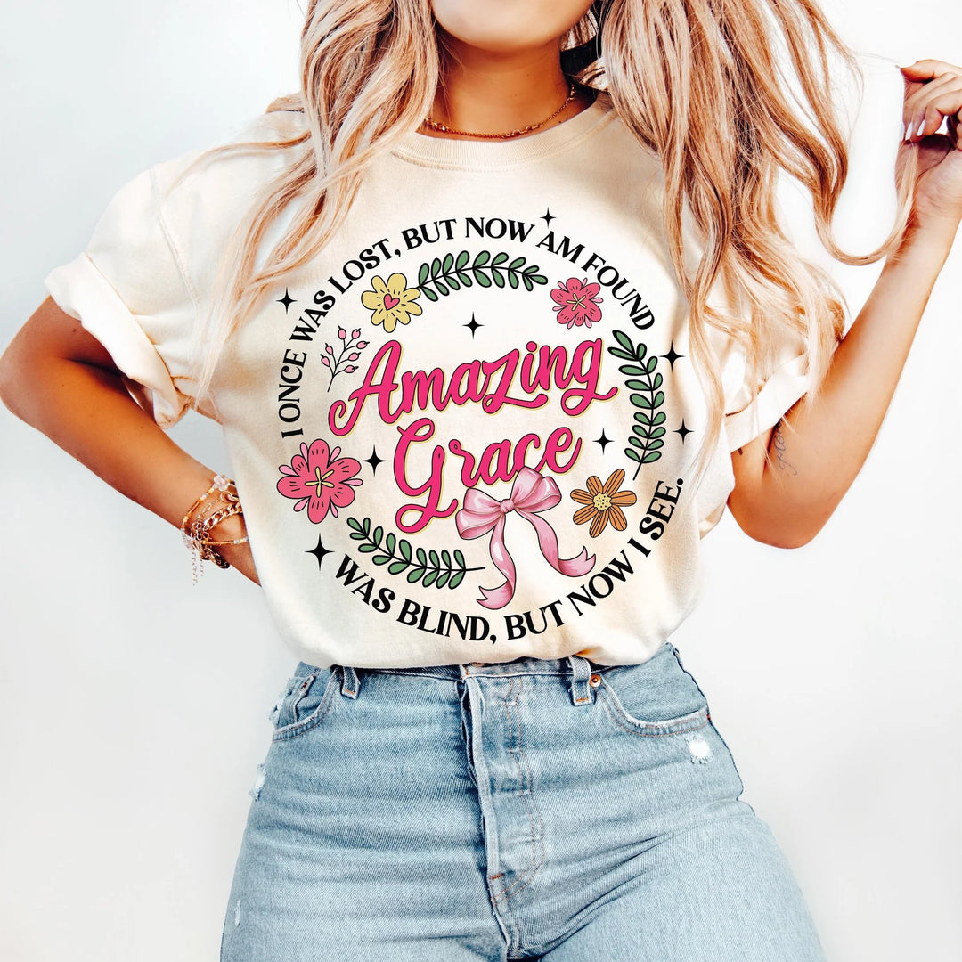 Amazing Grace SOFT CREAM GILDAN SOFTSTYLE Printed Tee