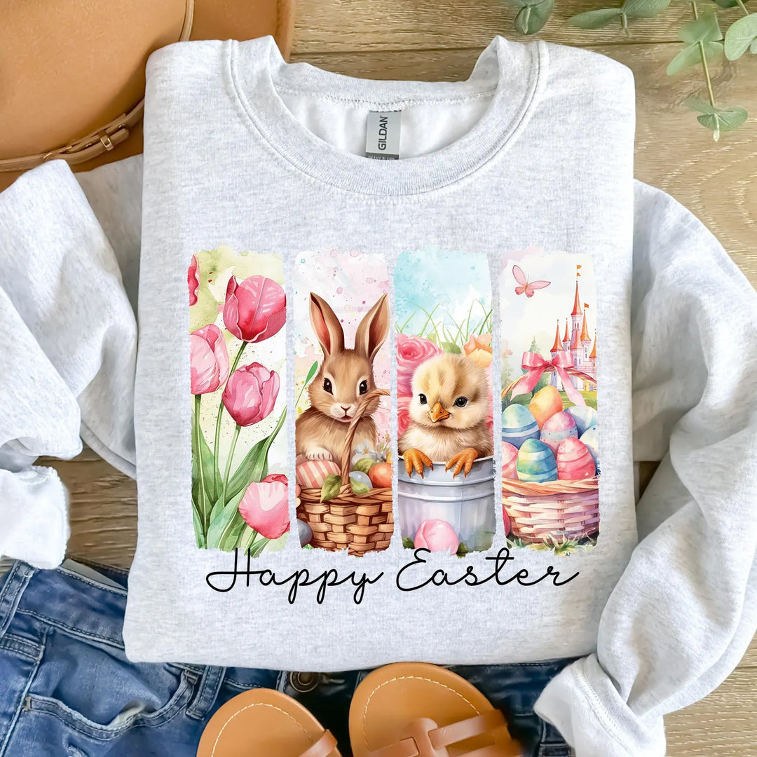 Picture Perfect Happy Easter ASH Sweatshirt