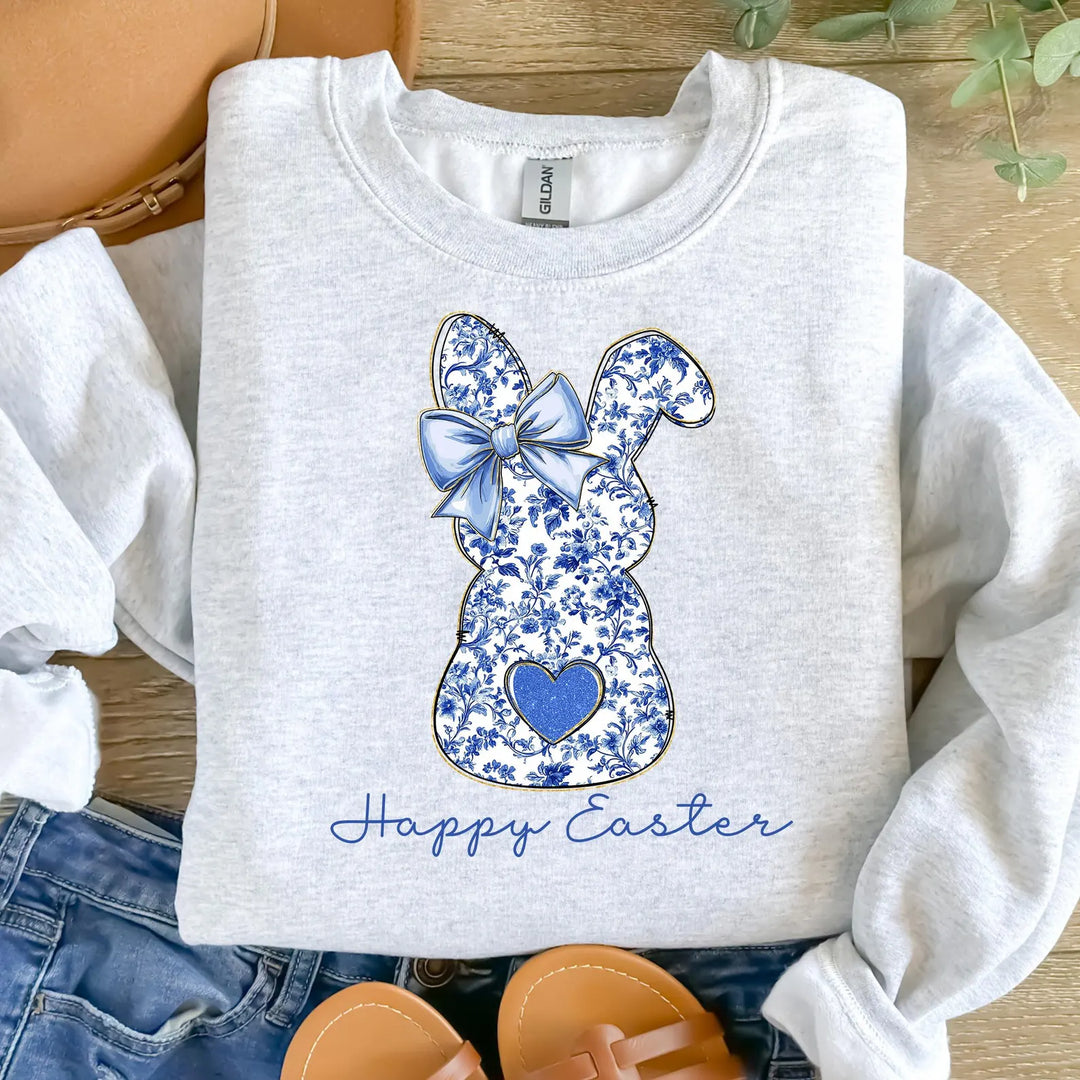 Blue Floral Happy Easter ASH Sweatshirt