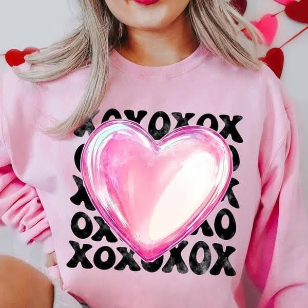 XOXO Blank Heart DTF Print