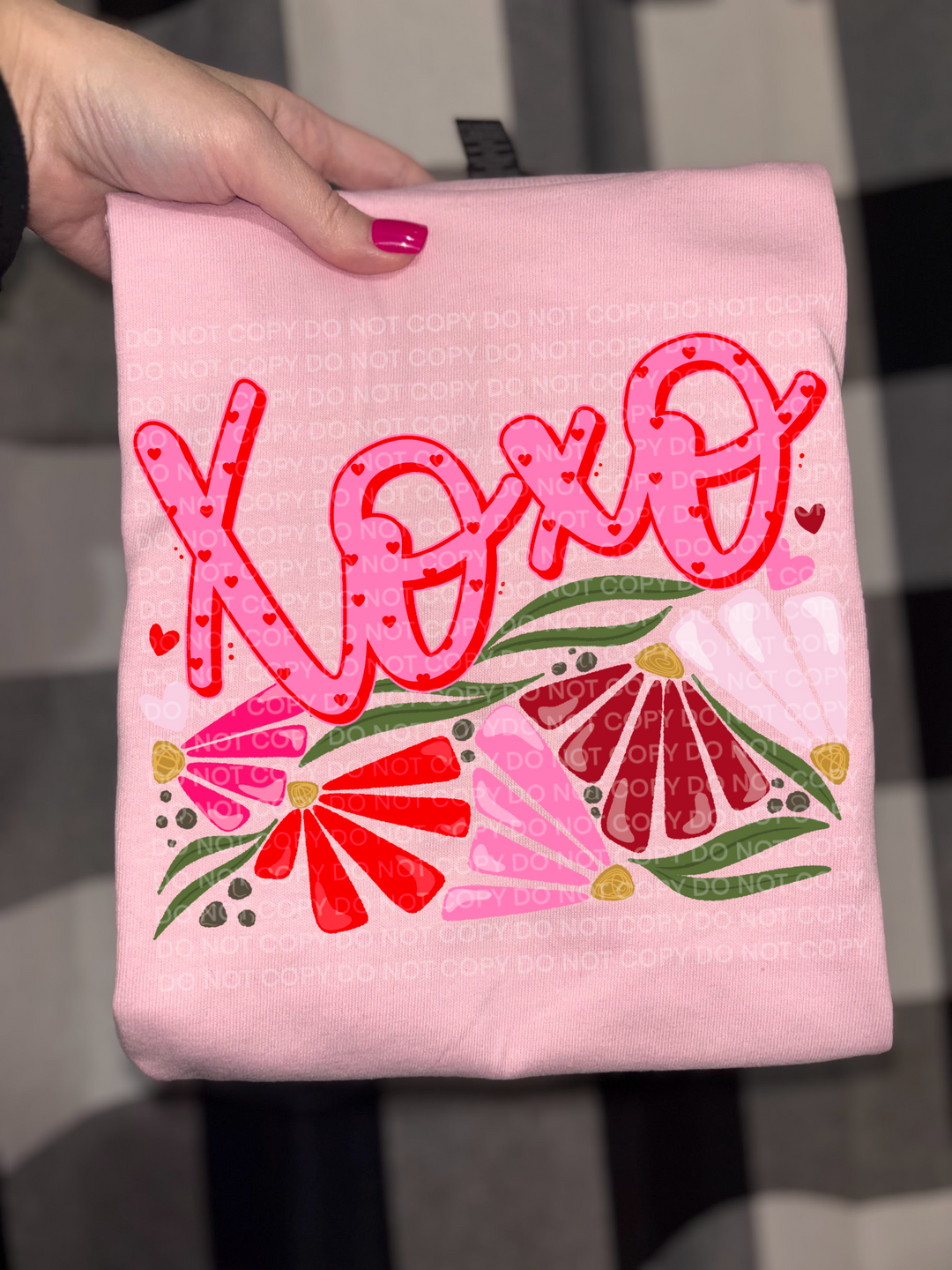 XOXO Flower DTF Print