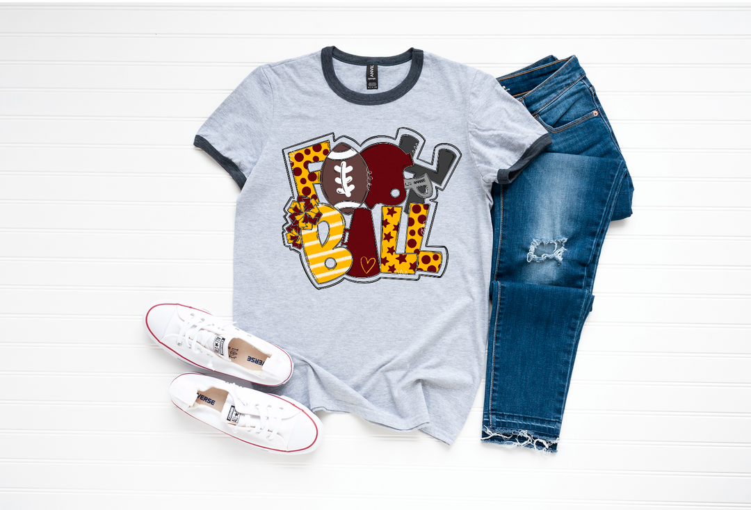 Football Word Art DTF Print