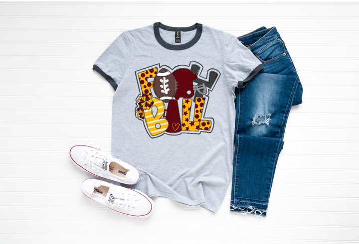 Football Word Art DTF Print