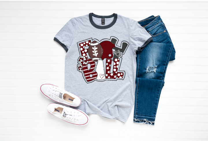 Football Word Art DTF Print