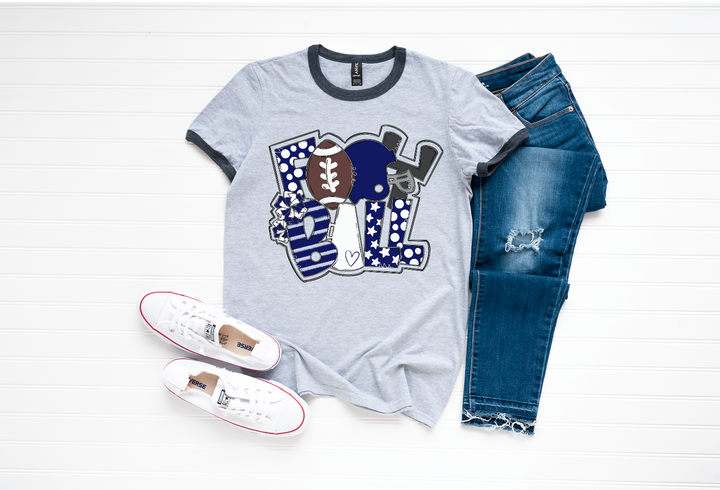 Football Word Art DTF Print