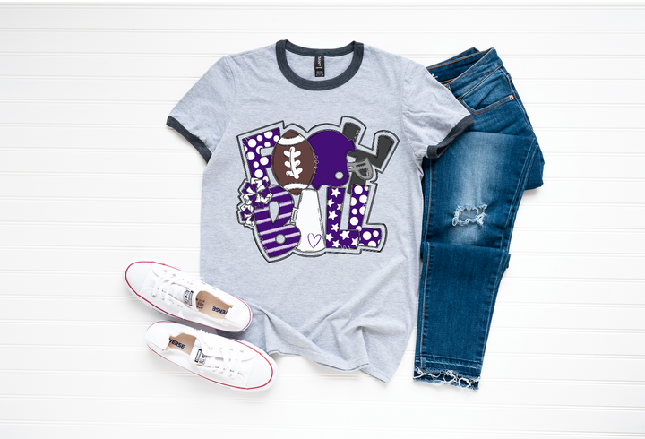 Football Word Art DTF Print