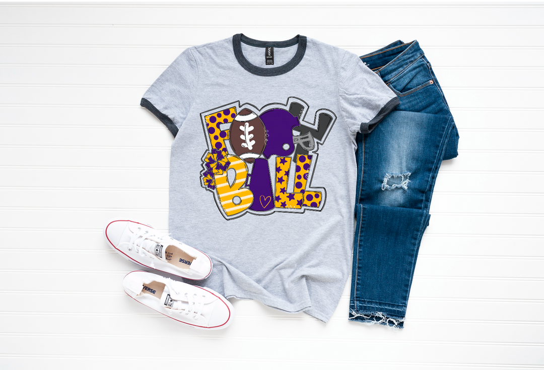 Football Word Art DTF Print