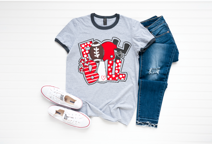 Football Word Art DTF Print