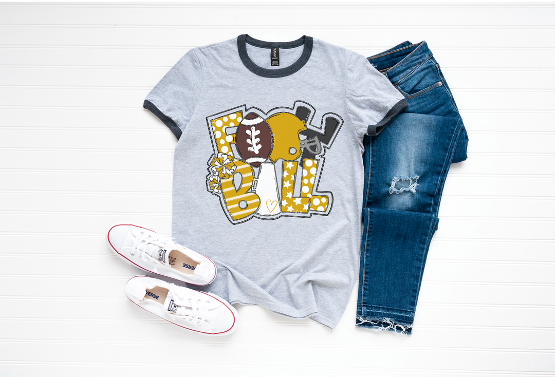 Football Word Art DTF Print