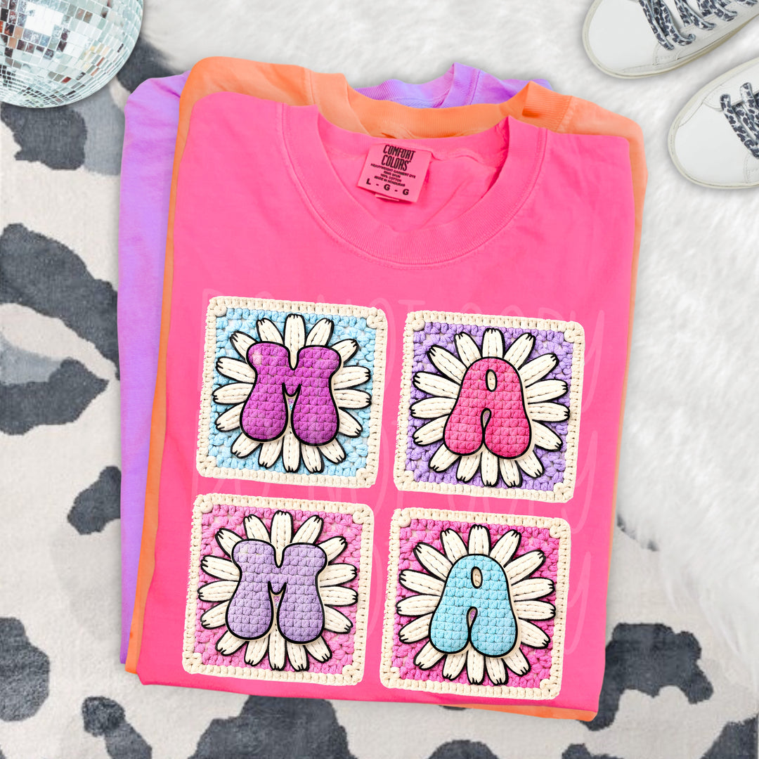 Mama and Mini Granny Squares DTF Print