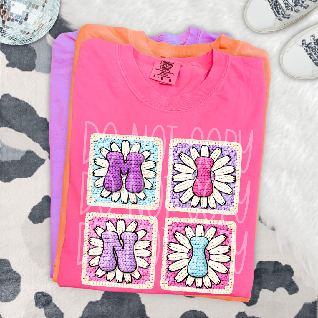 Mama and Mini Granny Squares DTF Print