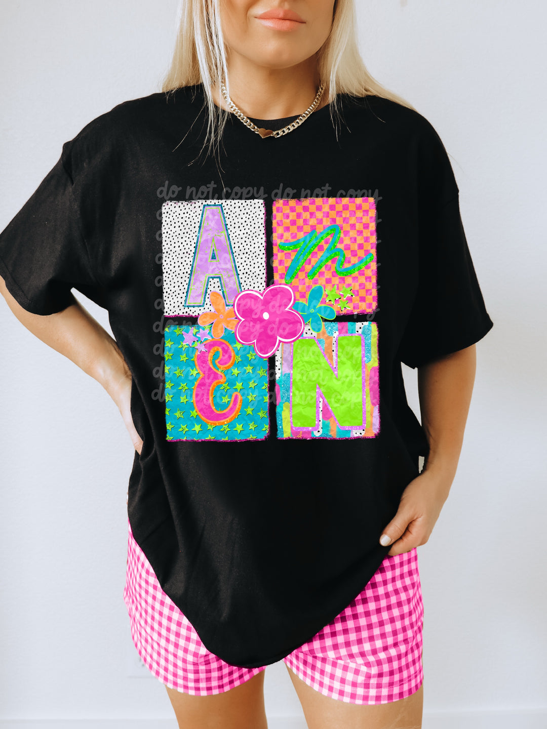 Amen Neon DTF Print