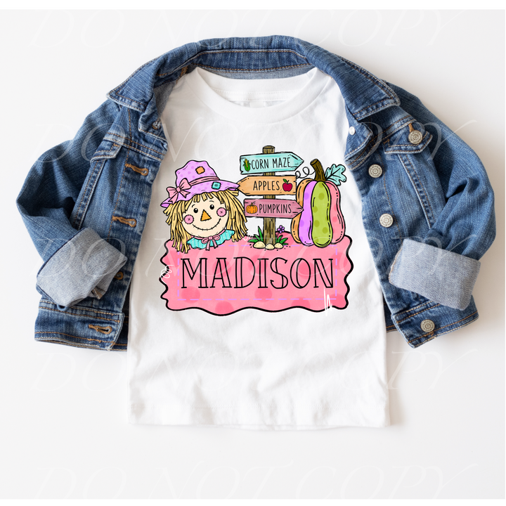 Scarecrow Name Plate DTF Print