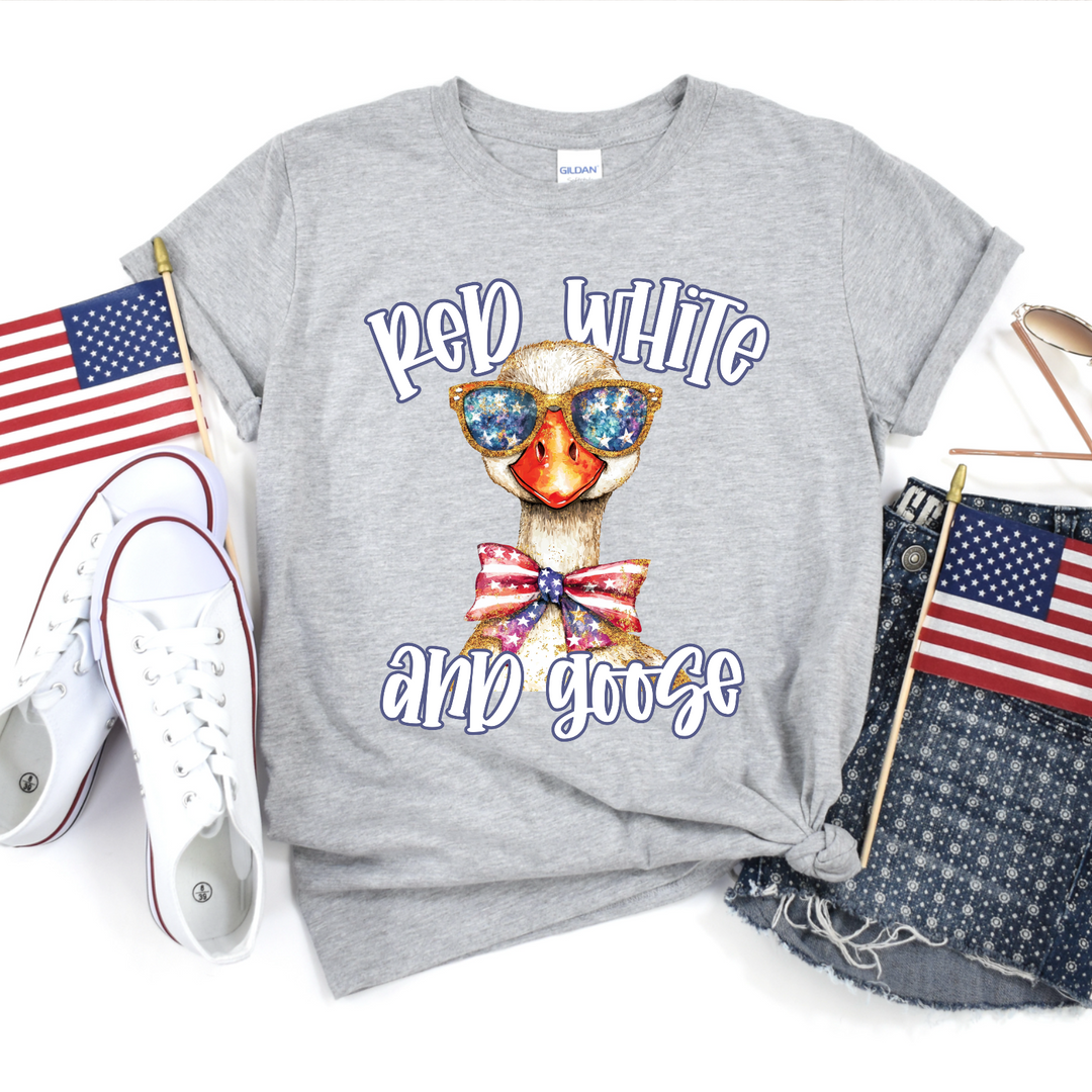 Red White And Goose DTF Print