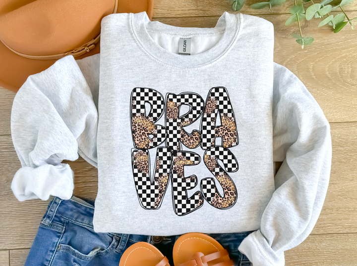 Leopard Checker School Spirit A-R DTF Print