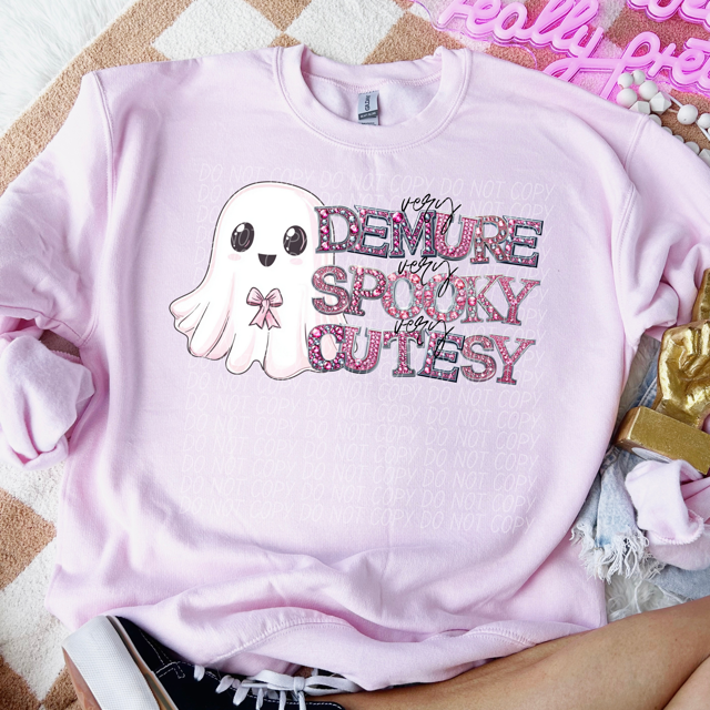 Very Demure Very Spooky Very Cutesy Ghost DTF Print