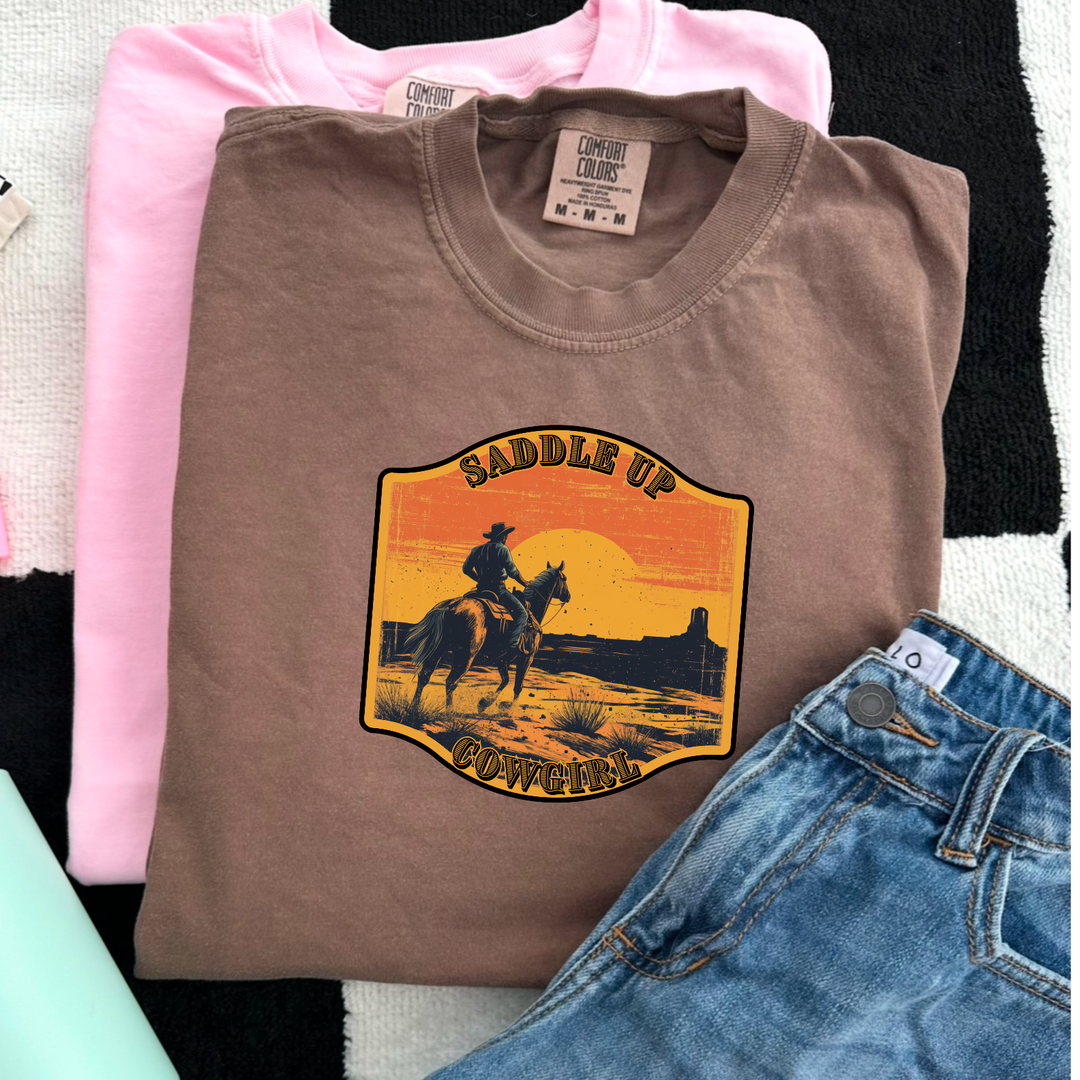 Saddle Up Cowgirl DTF Print