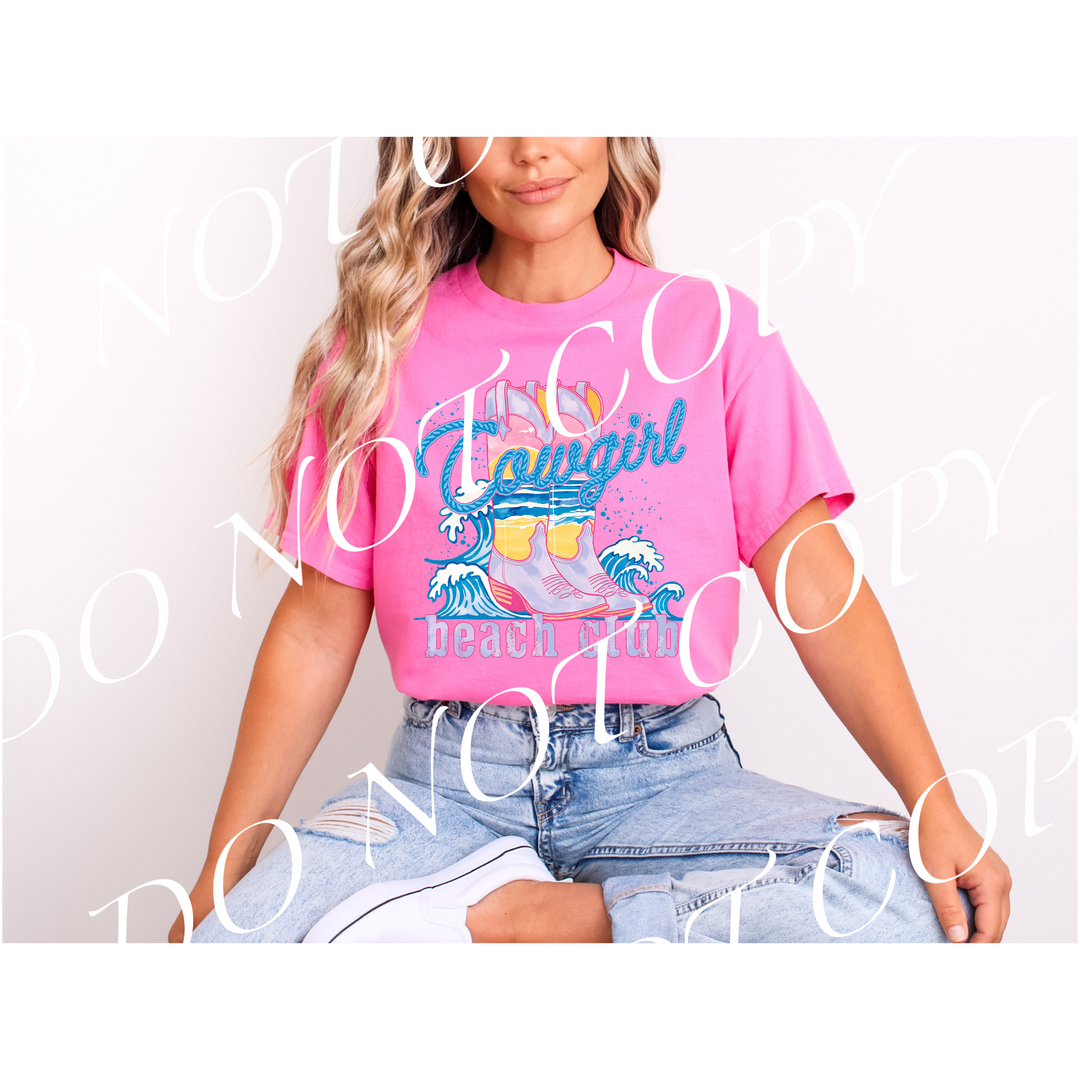 Cowgirl Beach Club DTF Print