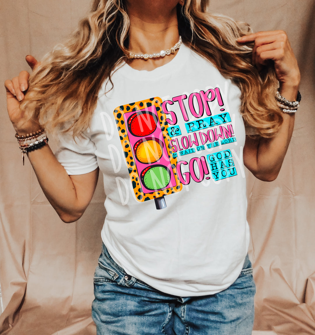 Stop and Pray DTF Print