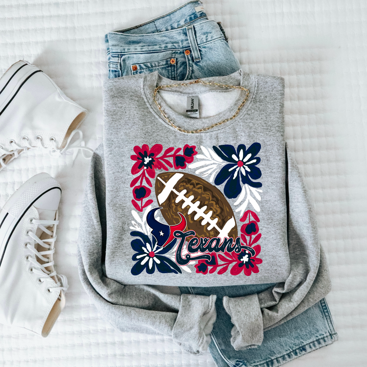 Floral Football DTF Print