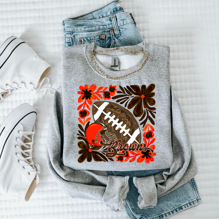 Floral Football DTF Print