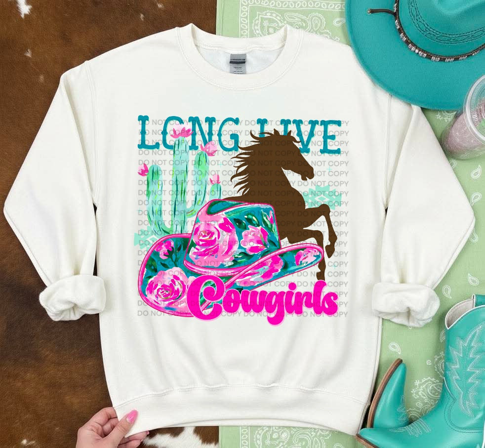 Long Live Cowgirls DTF Print