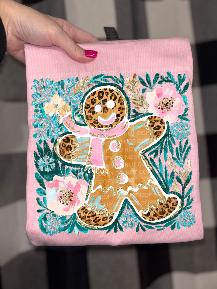 Floral Gingerbread DTF Print