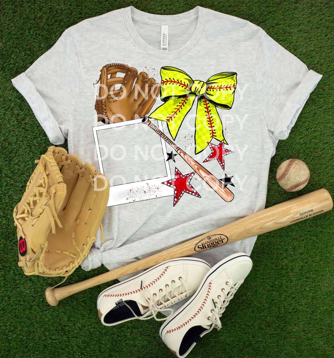 Softball Frame DTF Print