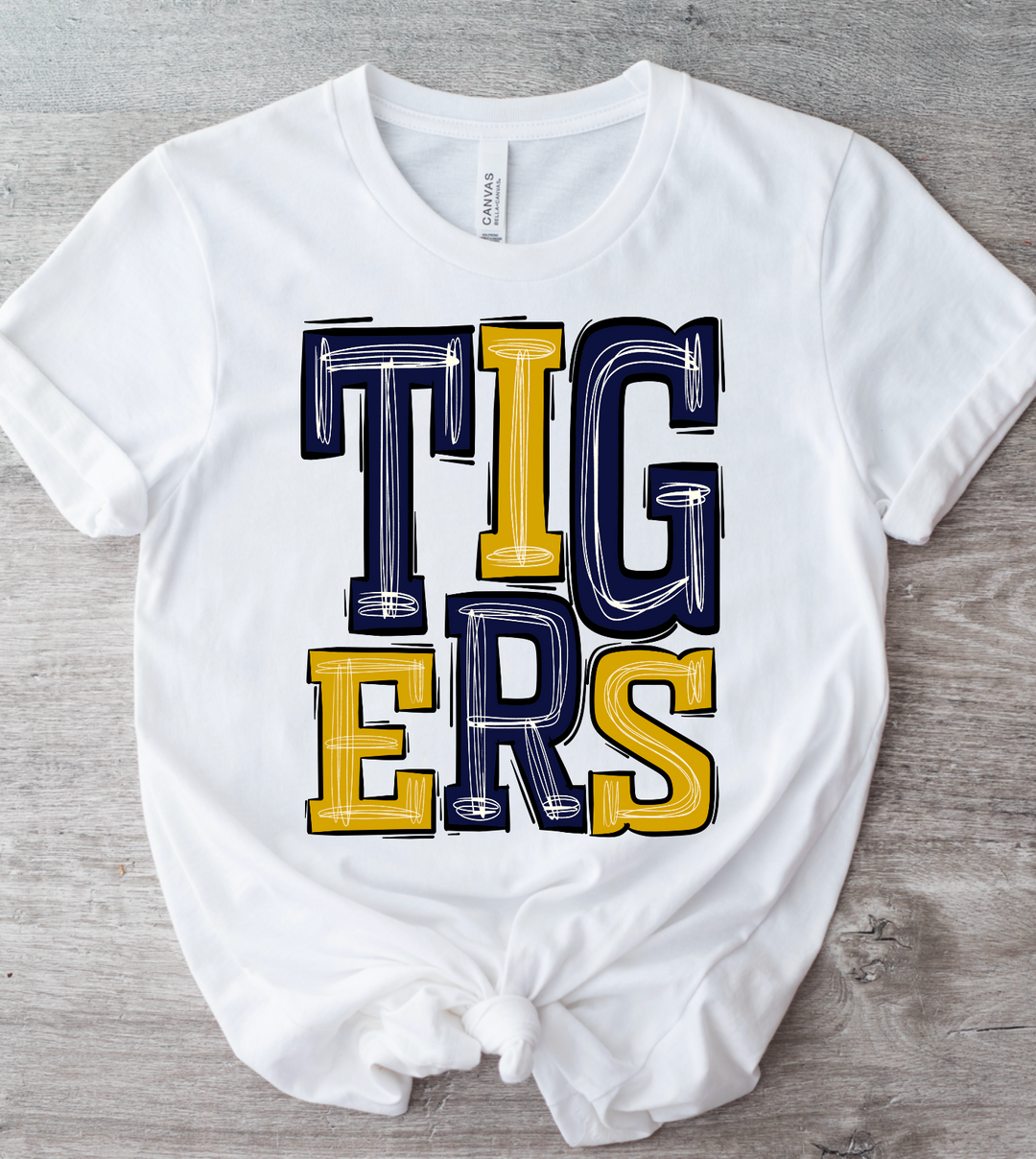 Tigers Navy DTF Print