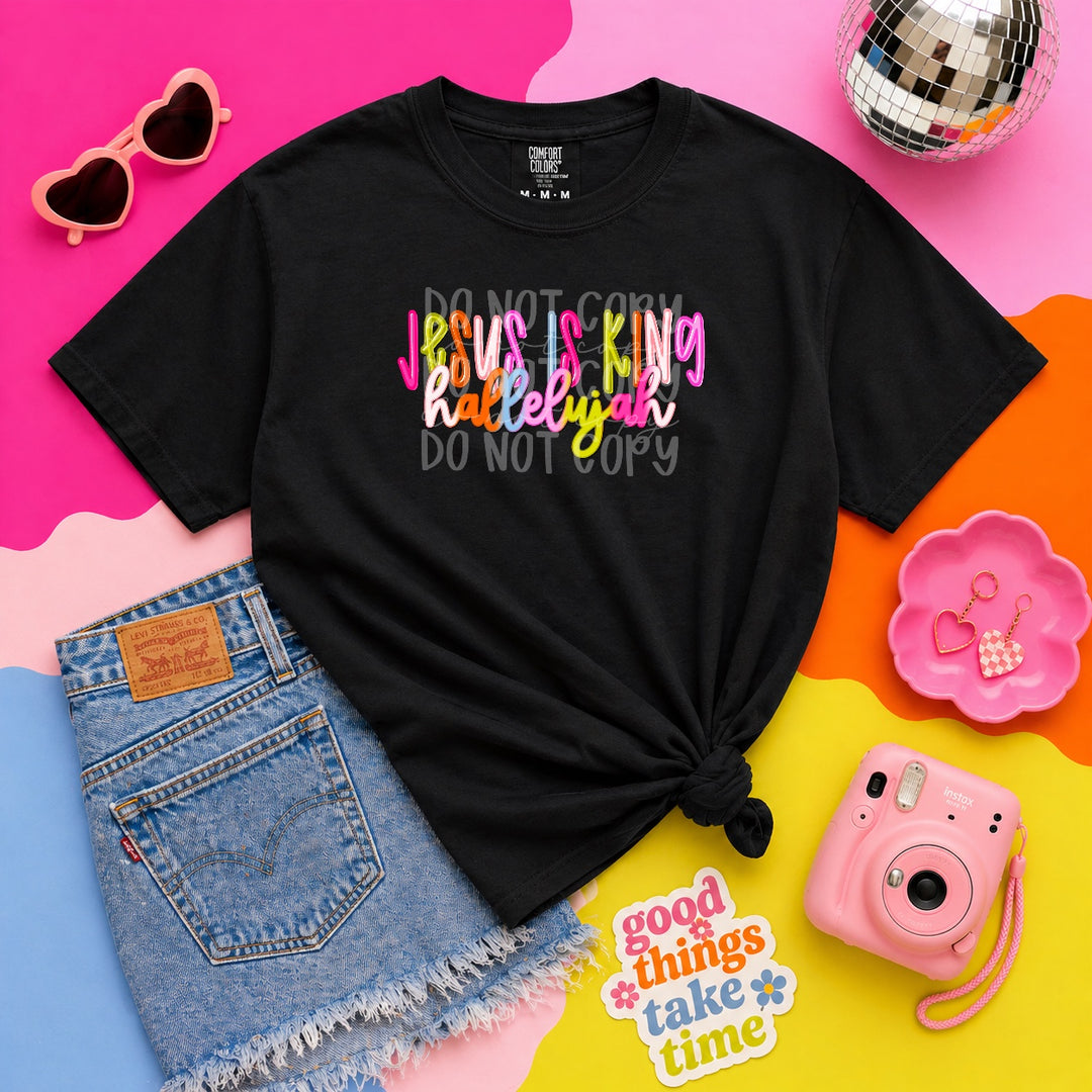 Jesus is King Hallelujah DTF Print