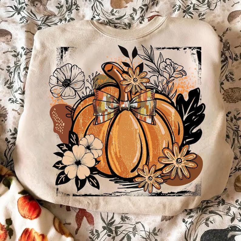 Fall Pumpkin DTF Print