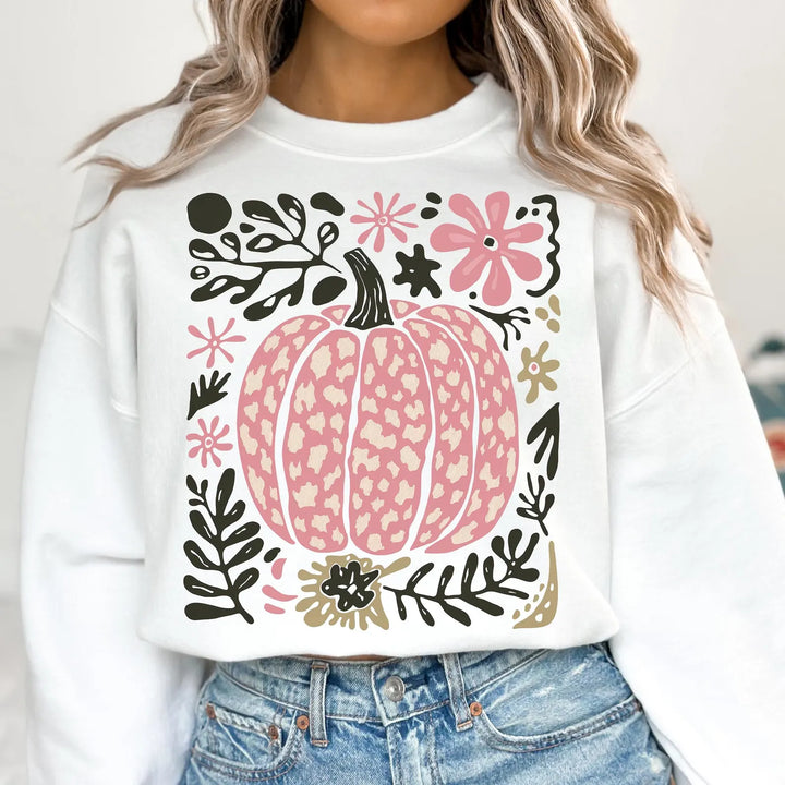 Pink Leopard Pumpkin DTF Print