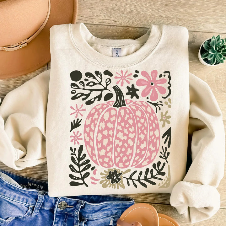 Pink Leopard Pumpkin DTF Print