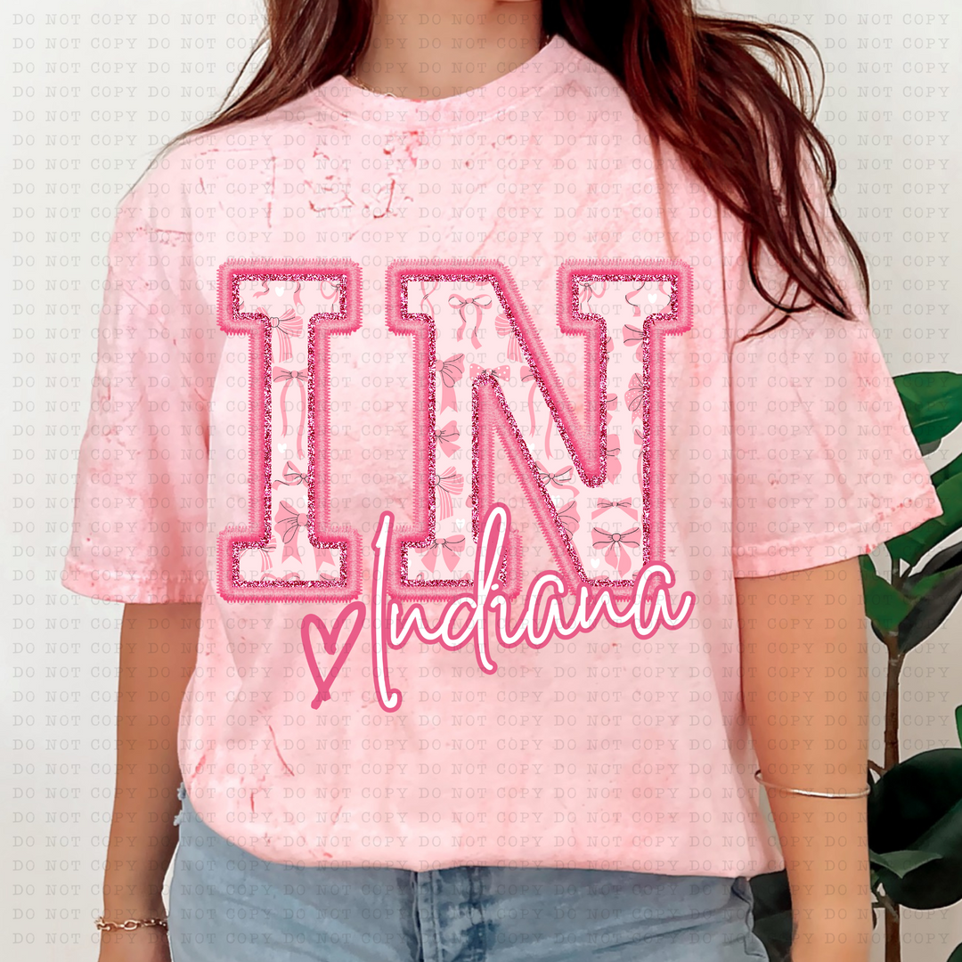 Pink Coquette States DTF Print