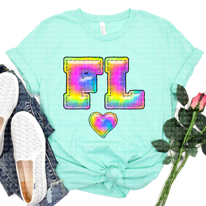 Inflated Tie Dye States DTF Print