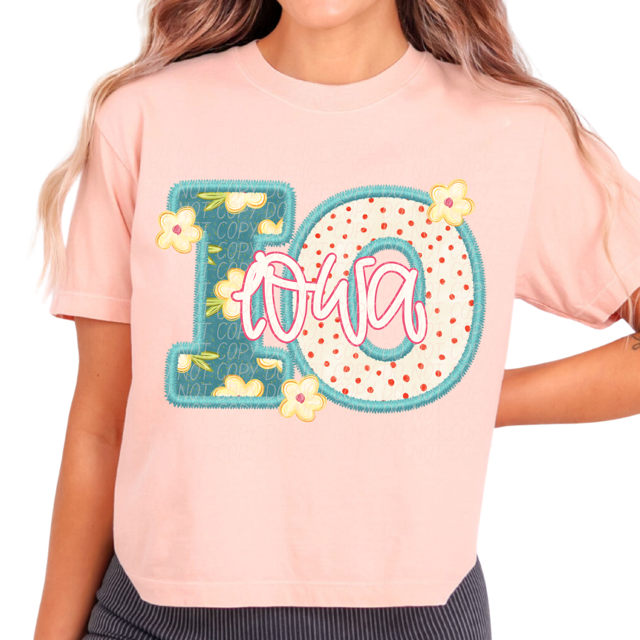Retro Floral States DTF Print