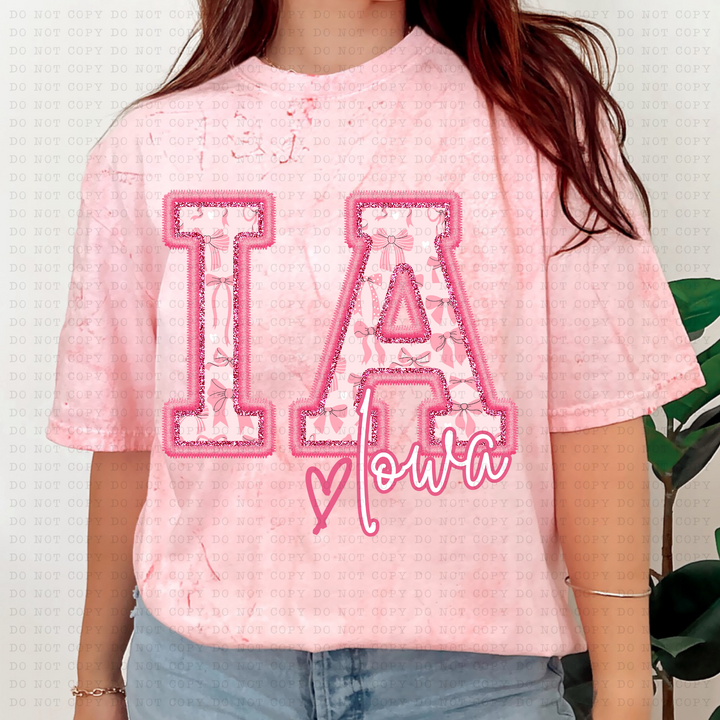 Pink Coquette States DTF Print