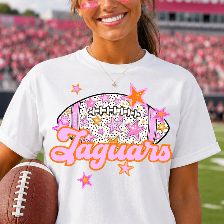 Pink Football DTF Print